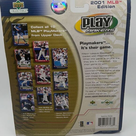 2001 Upper Deck Sammy Sosa MLB Edition Chicago Cubs Play‎ Makers Bobblehead - Picture 3 of 3